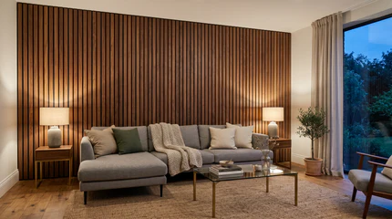 Slat Haven Prestige Walnut Slat Panel – 270 × 110 cm