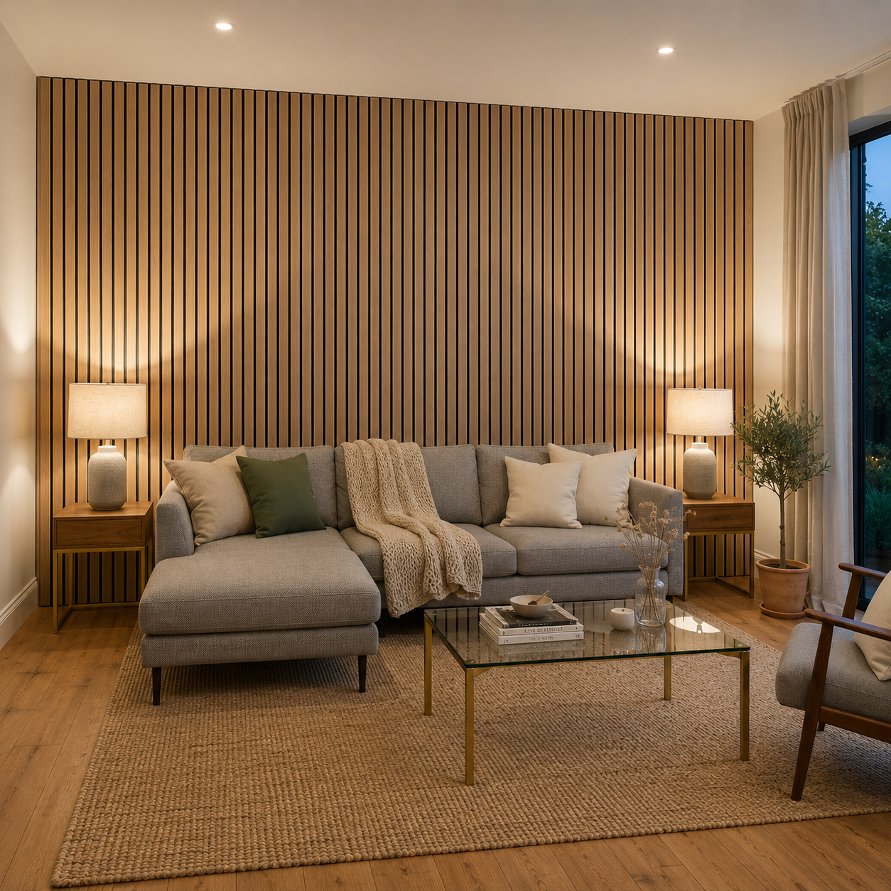 Slat Haven Prestige Walnut Slat Panel – 270 × 110 cm